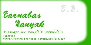 barnabas manyak business card